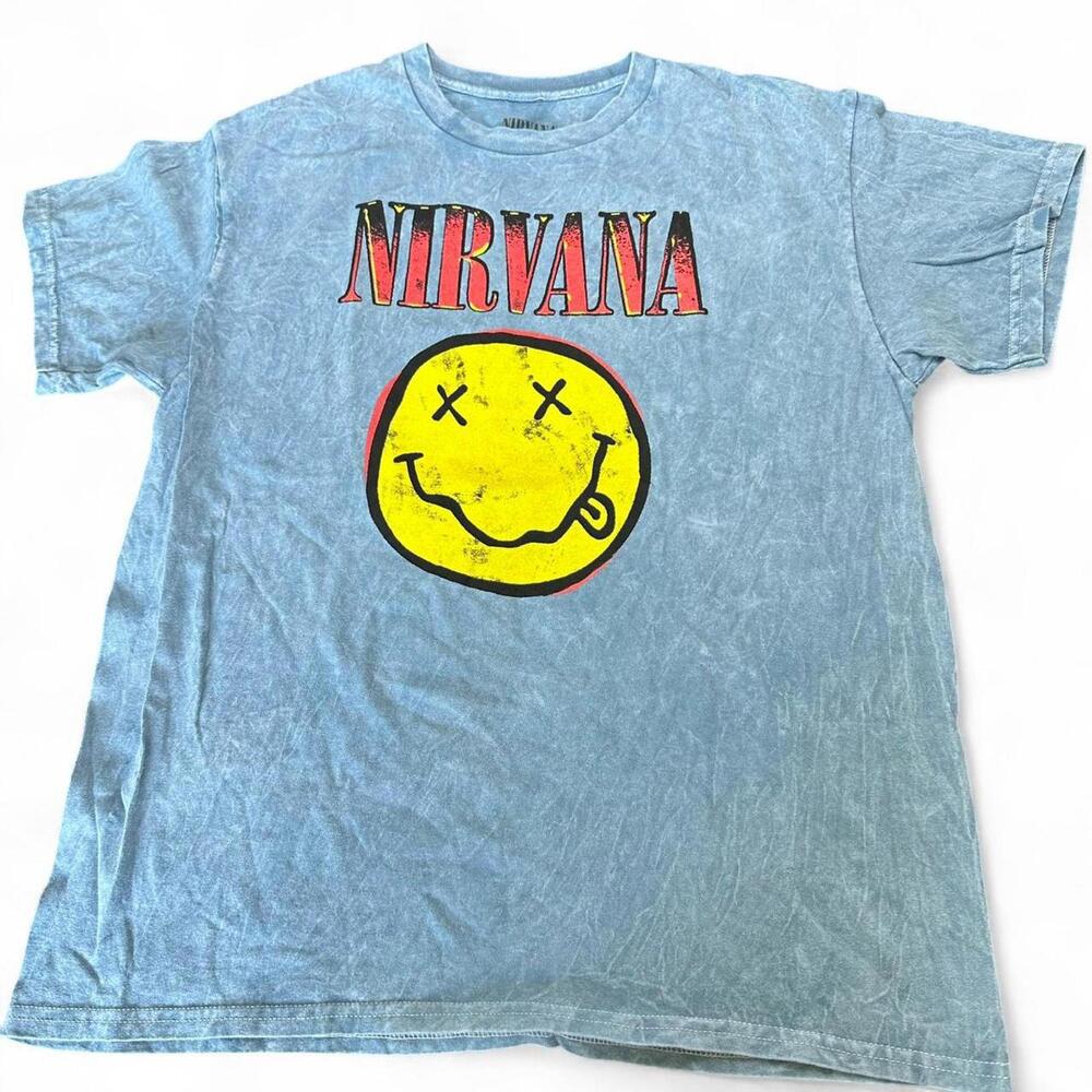 Nirvana Smiley Face Band Tee | Size L